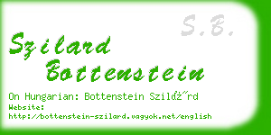 szilard bottenstein business card
